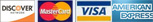 We accept Master Card, Visa, Discover Card and American Express